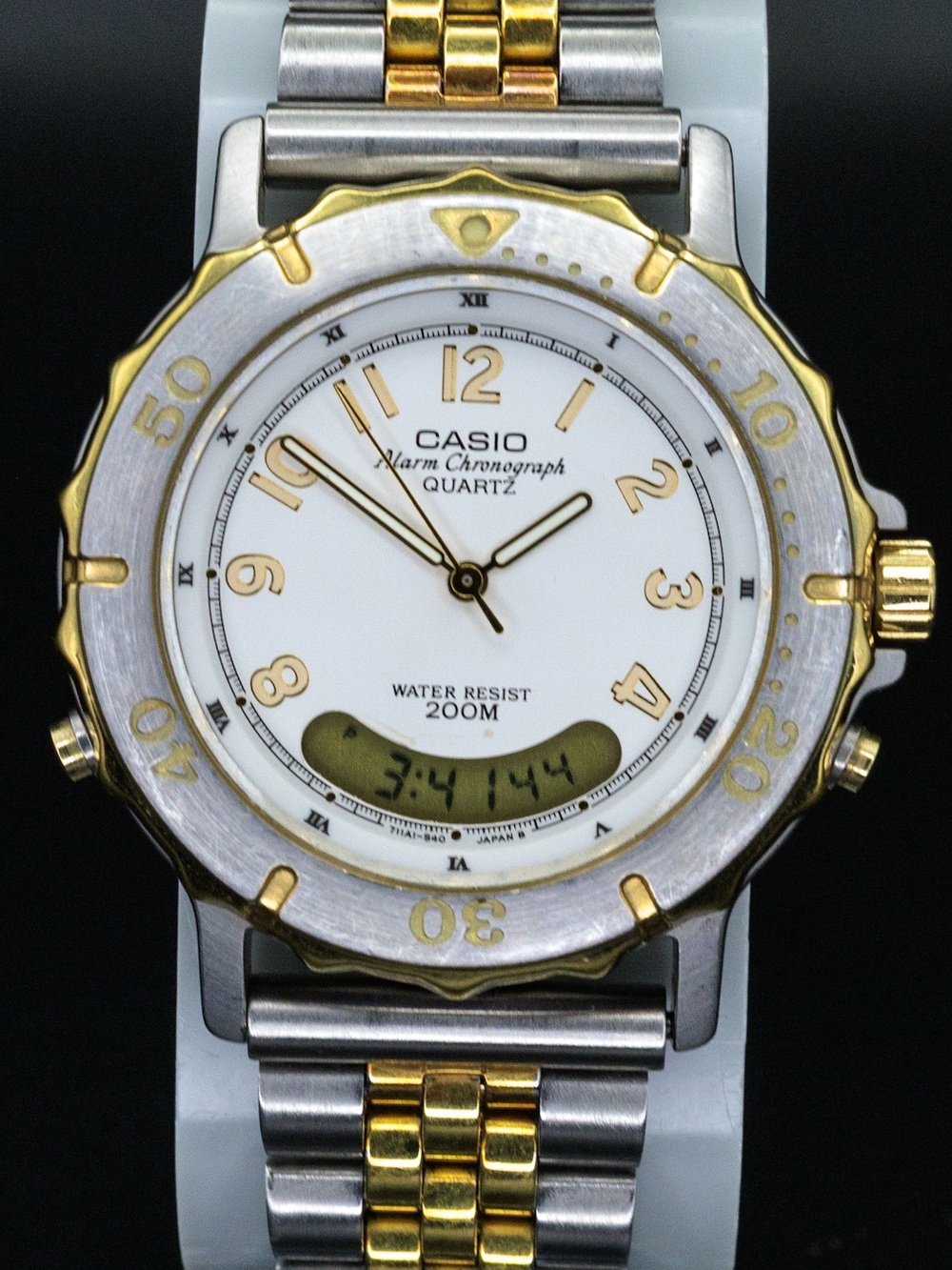 Casio Rare AD-711 Vintage 38mm Analog Digital JDM Import Smiley 388 Watch